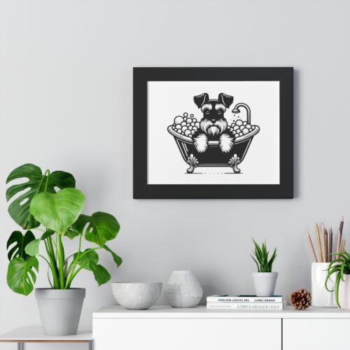Framed Schnauzer Bath