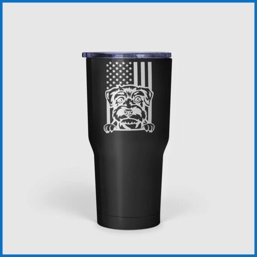 Schnauzer Flag Vertical