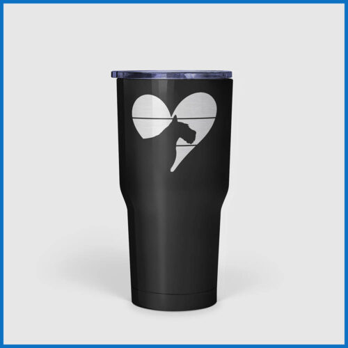 Schnauzer Heart Shadow Tumbler