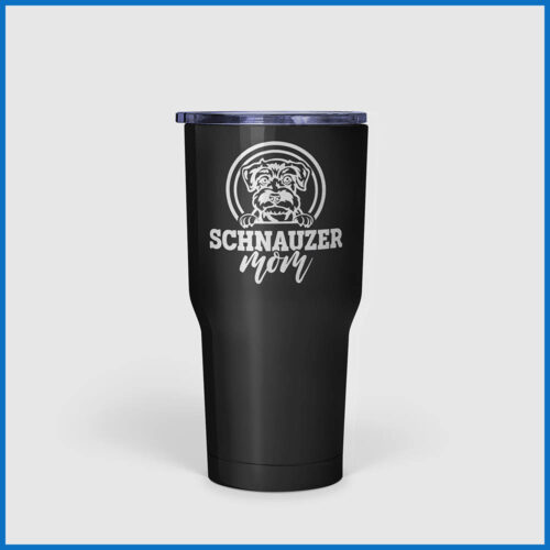 Schnauzer Mom Smiley Tumbler